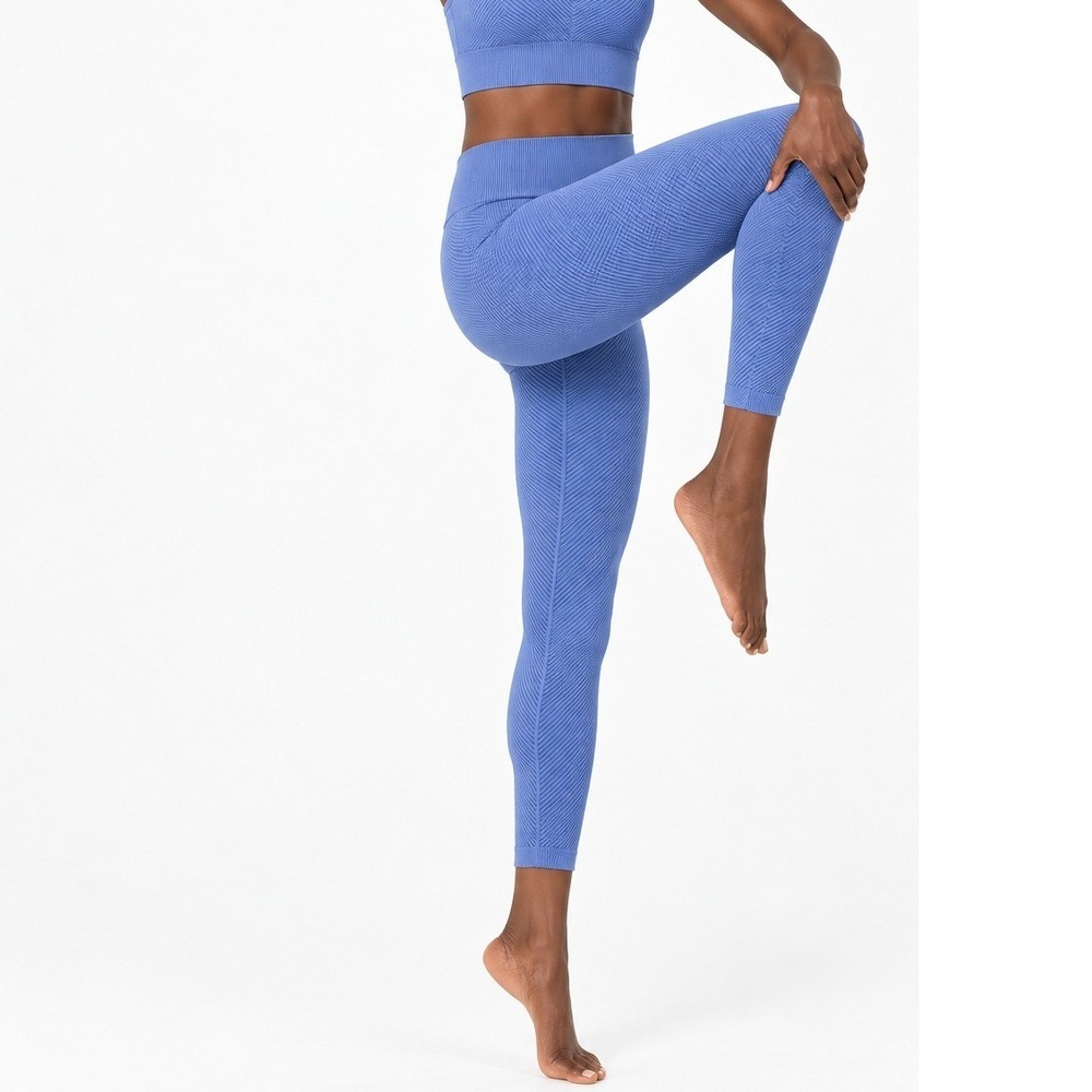Sweaty Betty Mindful Seamless 7/8 Leggings Women's Medium Blue Yoga Stretch New